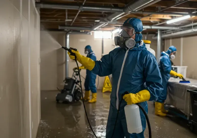 Basement Sanitization and Antimicrobial Treatment process in Highland, MD