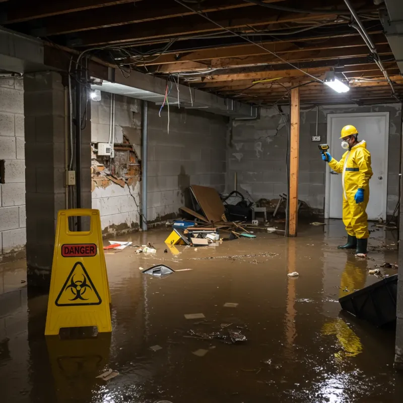 Flooded Basement Electrical Hazard in Highland, MD Property